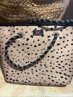 Taylor Pink Speckle Rope-Handle Tote